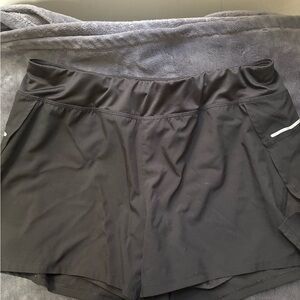 Avia Black Women's Athletic Shorts with Side Pocket Detail